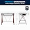 Flash Furniture Computer Desk Glass Top Cherry Desk, 23-1/2" D X 29" H, 39-1/4" W X Laminate, Table Top: Glass NAN-JN-2824S-GG - alternate 3