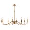 Vaxcel Annabelle 8-Light Farmhouse Candle-Style Chandelier, Muted Brass, 42-In. Wide H0323 - alternate 1