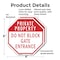Signmission Private Property Do Not Block Gate, 6 inch X 6 inch, Plastic Sign, 2PK OC-P-2PACK-6-134 - alternate 2