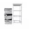 Homeroots 12.5" X 16" X 35.5" White Blue Portable 3 Drawers 364166 - alternate 1