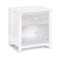 Homeroots 24" White Solid Manufactured Wood and Wood One Drawer Nightstand 530250 - alternate 2