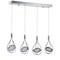 Jonathan Y Orion 29" Adjustable Modern Integrated 4-Light Linear LED Metal Pendant, Chrome JYL7034A - alternate 2