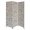 Homeroots 71" Beige and Black Fabric Folding Three Panel Screen Room Divider 379907 - alternate 1