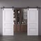 Sartodoors Double Barn Door 60x96 inches White Solid Core Modern Interior ROYAL9833DB-B-EMAL-6096 - alternate 1