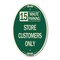 Signmission 15 Minutes Parking - Store Customers Only, 12 In X 18 In Architectural Oval, Heavy Gauge Aluminum A-OV-G-1218-24594 - alternate 1