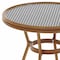 Flash Furniture Lourdes French Bistro 31.5in. Tbl, Blk and Wht PE Rattan, Glass Top, Bamboo Print Aluminum Frame SDA-AD641012-80-BKWH-NAT-GG - alternate 3