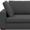 Homeroots 122" Gray Fabric Sofa With Brown Legs 641042 - alternate 2