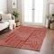 Homeroots 10' X 14' Red And Ivory Geometric Washable Indoor Outdoor Area Rug 600863 - alternate 3