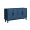 Homeroots 60" Blue Textural Chevron Distressed Wood Sideboard with Four Doors 568406 - alternate 3