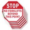 Signmission Stop No Forklifts Beyond This Point, 4 inch X 4 inch, Vinyl Decal, 5PK OC-D-5PACK-4-59 - alternate 1