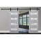 Sartodoors Sturdy Double Barn Door with Frosted Glass Grey 64x96 (2* 32x96) Solid Core Modern Interior VEREGIO7455DB-GRE-6496 - alternate 1