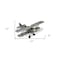 Homeroots 5" Blue and Gray Metal Hand Painted Model Airplane Tabletop Sculpture 489459 - alternate 3