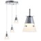 Jonathan Y Alain 12.5" 3-Light Adjustable Cascading Metal Integrated Cluster LED Pendant, Chrome JYL7036A - alternate 5