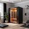 Saunaspa Square Sauna, Canadian Hemlock & Black, Infrared Heating Panels, Red Light Heater, 7 Chroma Lights MNSC0029-0SB - alternate 3