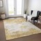 Homeroots 3' X 5' Gold Brown And Beige Abstract Washable Indoor Outdoor Area Rug 599490 - alternate 2