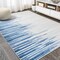 Jonathan Y Linear Modern Half-Stripe Blue/Cream 5 ft. x 8 ft. Area Rug CTP112A-5 - alternate 2