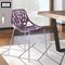 Leisuremod Modern Asbury Dining Chair with Chromed Legs, Purple AC16PR - alternate 2