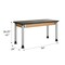 Diversified Spaces Adjustable Table, Black/Oak, 24" D P820LBBK - alternate 2