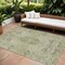 Homeroots 9' X 12' Artichoke Green Brown And Beige Floral Washable Indoor Outdoor Area Rug 605447 - alternate 1