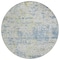 Homeroots 8' Blue Gray And Green Round Abstract Washable Indoor Outdoor Area Rug 604543 - alternate 4