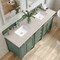 James Martin Vanities Brittany 72" Double Vanity, Smokey Celadon, w/ 3 CM Siberian Silestone Top 650-V72-SC-3SFR - alternate 2