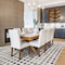 World Rug Gallery Geometric Distressed Abstract Washable Non Slip Area Rug 5 ft x 7 ft Ivory WR69IVORY5X7 - alternate 3