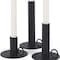 Homeroots Set of Three Black Geometric Metal Tabletop Taper Candlesticks, 3PK 608532 - alternate 2