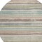 Homeroots 8' Beige Brown And Gray Round Striped Washable Indoor Outdoor Area Rug 598868 - alternate 2
