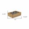 Homeroots 15" Brown And Gray Solid Wood And Metal Box 488024 - alternate 2