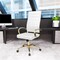 Leisuremod Benmar High-Back Leather Office Chair with Gold Frame, White BOTG19WL - alternate 2