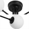 Jonathan Y Olivier Parisian 24" 6-Light Globe Modern Industrial Iron Bistro LED Semi Flush Mount, Black JYL9542B - alternate 2