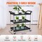 Vevor Utility Service Cart with Wheels 3-Tier Food Service Cart 220lbs Capacity FW1011117790 - alternate 2