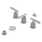 Kingston Brass Three-Handle Bidet Faucet with Knurled Handle and Brass Pop-Up, Polished Chrome KB6321KNL - alternate 1