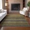 Homeroots 8' X 10' Gold Beige And Wheat Striped Washable Indoor Outdoor Area Rug 577778 - alternate 2