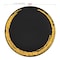 Smarty Had A Party 7.5" Black with Gold Moonlight Round Disposable Plastic Appetizer/Salad Plates (120 Plates), 120PK 967BG-CASE - alternate 2