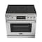 Koolmore 36in Professional Induction Oven Range With 11 Kw Polished Glass Ceramic Cooktop, 6 Cu. Ft. Capacity KM-IPR-36TP-SS - alternate 2
