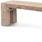 Homeroots 70in Brown Solid Wood Bench 732382 - alternate 2