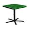 Leisure Craft 36" Square Perforated Pedestal Table, Portable, 30"H, Green SQ36TAB30-GREEN - alternate 1
