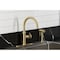 Kingston Brass Single-Handle Kitchen Faucet, Brushed Brass KSD2437RNK - alternate 2