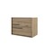 Homeroots 32" Natural Wood Floating Bathroom Vanity With White Sink And Two Drawers 624099 - alternate 2