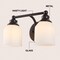 Jonathan Y Lydia 14" 2-Light Farmhouse Cottage Metal LED Vanity Light w/ Frosted Glass Shades, Oil Rubbed Bronze JYL7550C - alternate 3