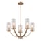 Vaxcel Elmwood Park 5-Light Chandelier, Matte Black, Clear Glass, 22.75-In. Wide H0334 - alternate 1