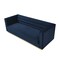Homeroots 84" Navy Blue Velvet Sofa With Legs 543970 - alternate 2