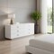 Homeroots 63" White Solid And Manufactured Wood Six Drawer Dresser 490817 - alternate 4