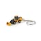 Tomy John Deere Metal/Plastic Black/Yellow Wheel Loader Keychain 85018 - alternate 2