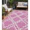 Homeroots 5' X 8' Blush And Ivory Geometric Washable Indoor Outdoor Area Rug 593751 - alternate 1