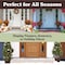 Pure Garden Outdoor Planter 2-Pack 16x18 in Urn Planters Plastic Plant Pots for Indoor or Outdoor 50-LG1427 - alternate 2
