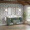 James Martin Vanities 60 in. Double Vanity, Smokey Celadon, w/Single Hole 3 CM White Zeus Quartz Top & Backsplash 330-V60D-SC-1WZ - alternate 2