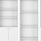 Homeroots Set of Three White Wood Ten Tier Modular Bookcase with Four Doors 546633 - alternate 3
