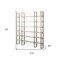 Homeroots Natural Iron and Solid Wood Six Tier Bookcase 392227 - alternate 2